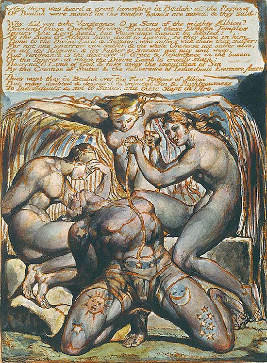 Arte do poema ilustrado "Jerusalem", de William Blake