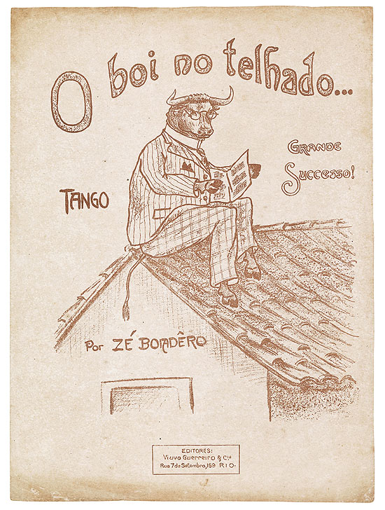 Cartaz da cano de Z Boiadro em 1918, que consta no livro 