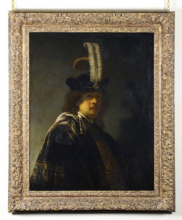 Imagem de quadro doado ao governo britnico em 2010, agora descoberto como autorretrato de Rembrandt