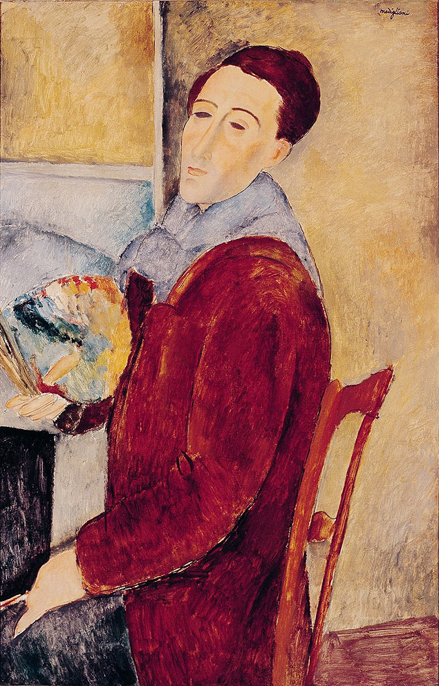 Autorretrato de Amedeo Modigliani, que est na mostra