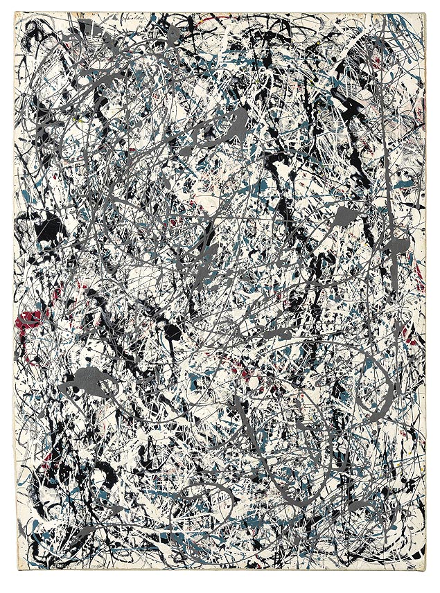O quadro "Number 19", de Jackson Pollock, que foi vendido pelo recorde de US$ 58,4 milhões