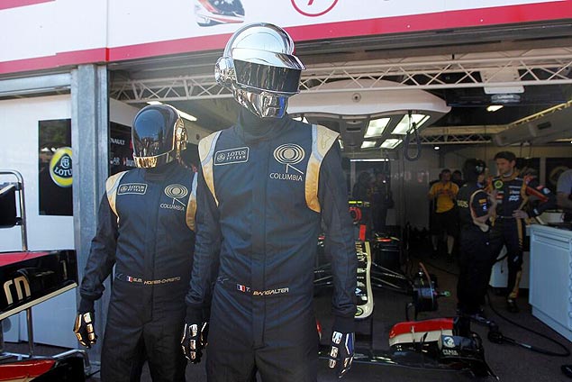 A dupla francesa Daft Punk no GP de F-1 de Mnaco