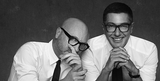 Os estilistas italianos Domenico Dolce ( esq.) e Stefano Gabbana, da grife Dolce & Gabbana