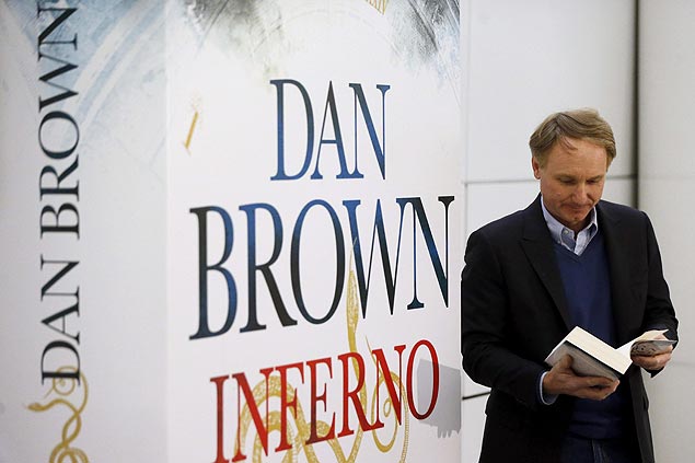 O escritor americano Dan Brown durante o lanamento de 