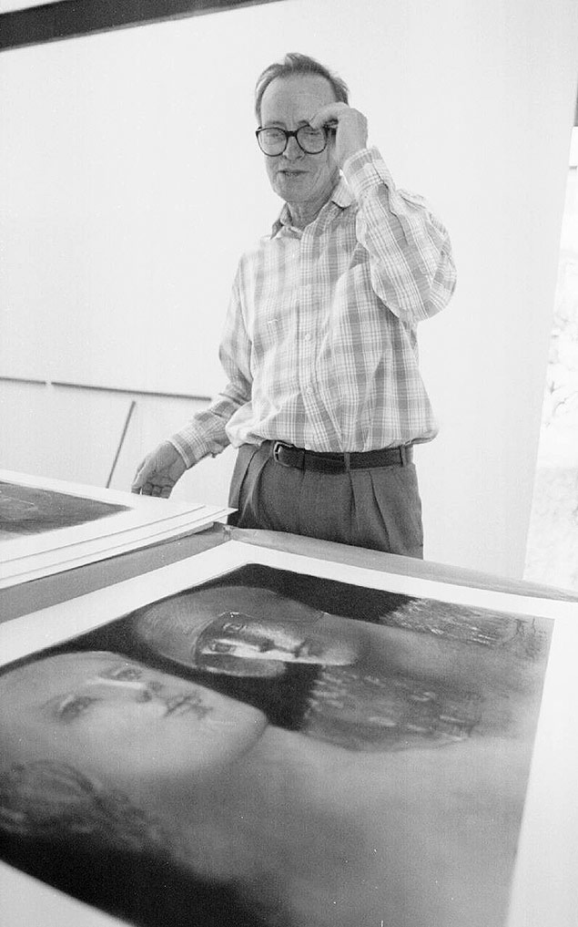 Artista plstico Marcelo Grassmann, em foto dos anos 1990