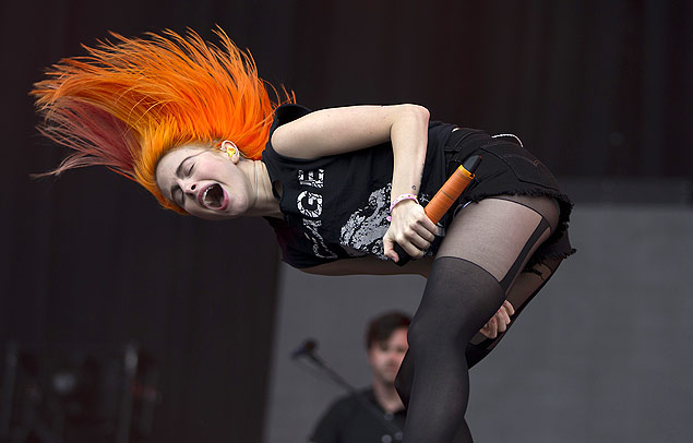A vocalista Hayley Williams, do Paramore, em show na Holanda