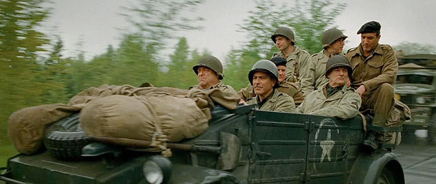 John Goodman, George Clooney, Bill Murray e Jean Dujardin em cena do filme 'The Monuments Men'