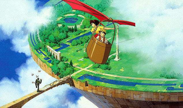 Cena da animao 'O Castelo no Cu' (1986), de Hayao Miyazaki