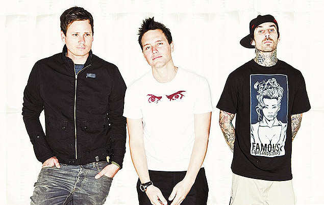 Os integrantes da banda americana Blink-182 