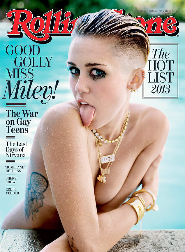 Miley Cyrus  o destaque da revista americana 'Rolling Stone' de outubro