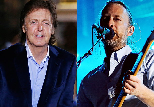 Paul McCartney (esq.) revelou desejo de trabalhar com Thom Yorke, vocalista do Radiohead