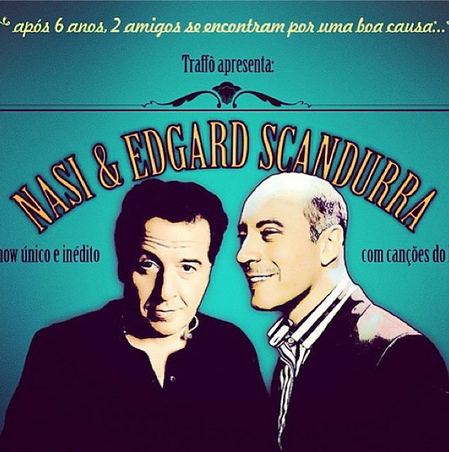 Cartaz com show de reunio de Nasi e Edgard Scandurra