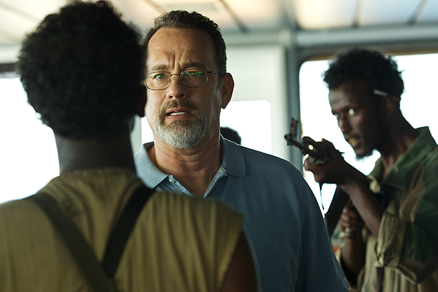 Tom Hanks em cena de 'Capito Phillips', de Paul Greengrass, no qual faz o lder da embarcao Maersk Alabama