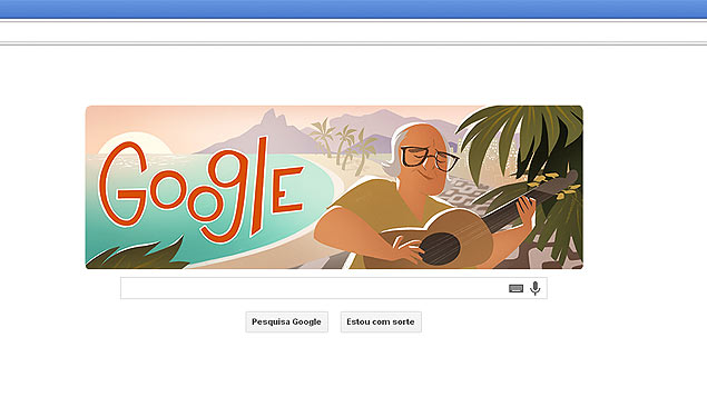 Doodle de hoje do google Brasil em homenagem ao centenrio Vinicius de Moraes 