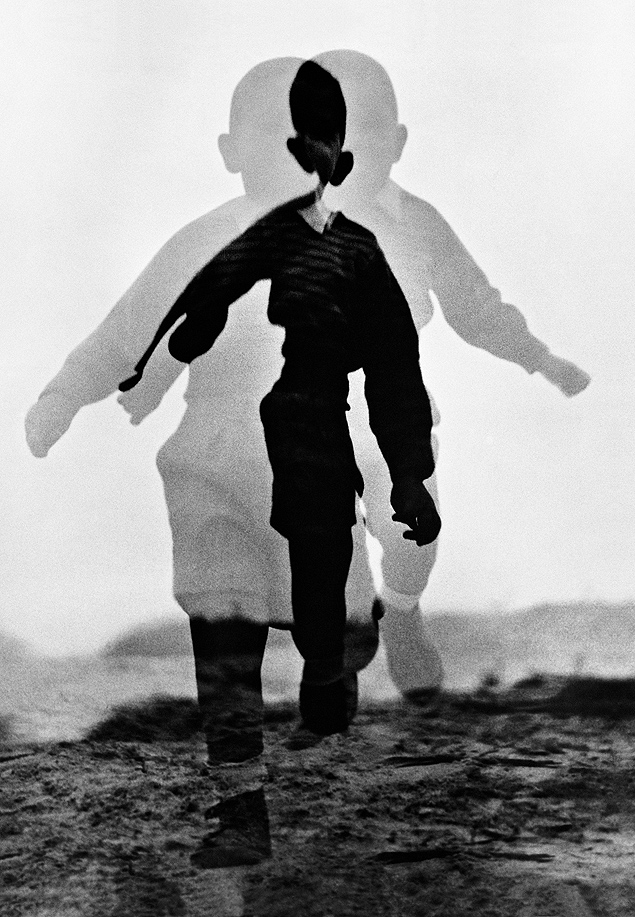 Menino correndo' (1960), fotografia em dupla exposio