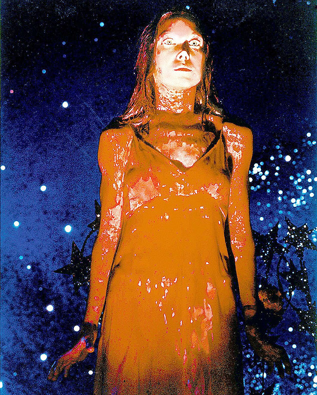 Sissy Spacek em 'Carrie, a Estranha' (1976), versão de Brian De Palma do primeiro romance de Stephen King.