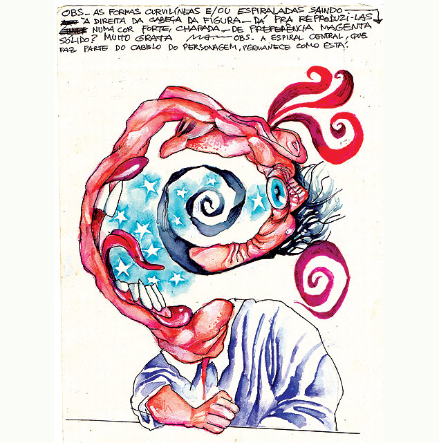 Ilustrao de Mariza feita para um texto do psicanalista Contardo Calligaris