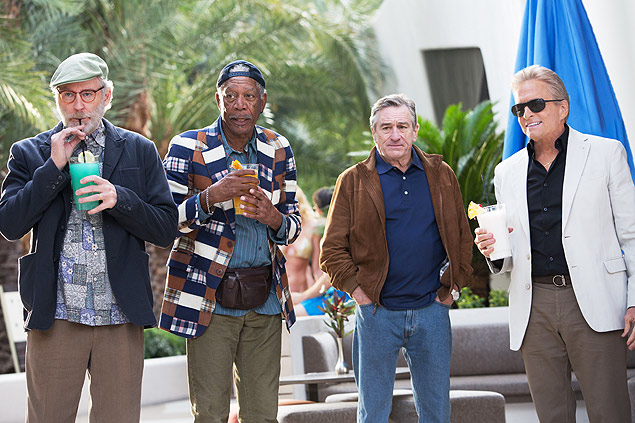 Sam (Kevin Kline), Archie (Morgan Freeman), Paddy (Robert De Niro) e Billy (Michael Douglas) em 'ltima Viagem a Vegas'