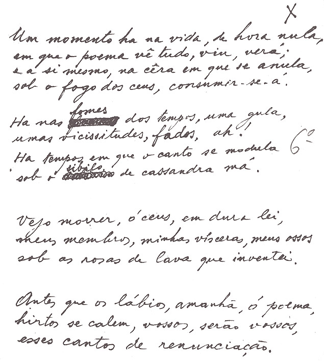 Anotaes do poema 11 do Canto 6, do livro 'Inveno de Orfeu', do poeta Jorge de Lima