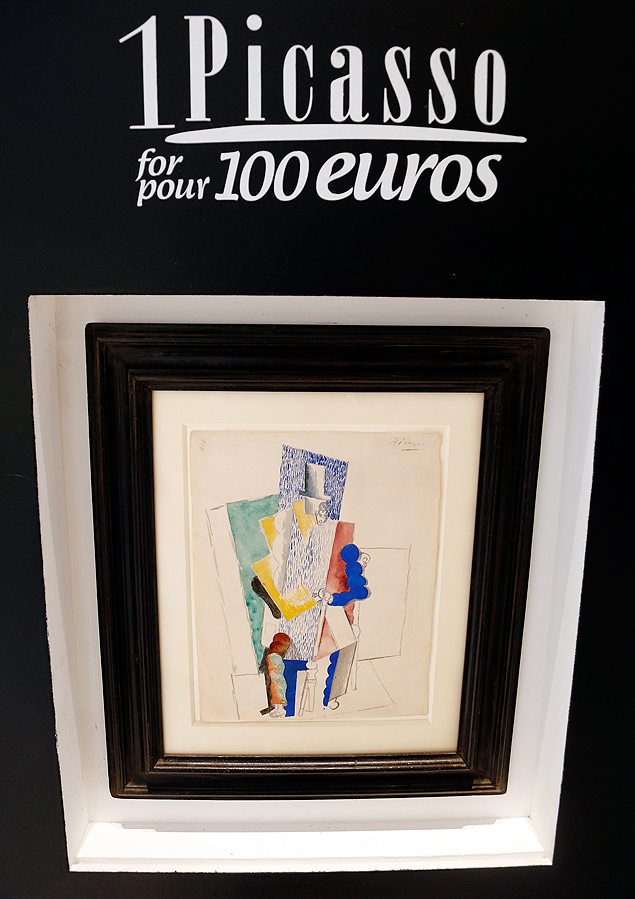 A apresentao de "One Picasso for 100 Euros", de "L'Homme au Gibus" (1914)