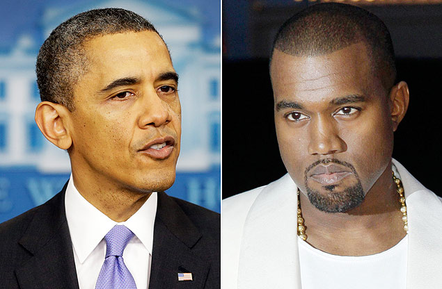 O presidente americano Barack Obama, que recentemente elogiou a música do rapper Kanye West, apesar de discórdias anteriores