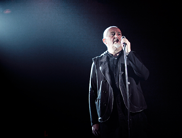 O msico Peter Gabriel durante show em Nova York, em 2010