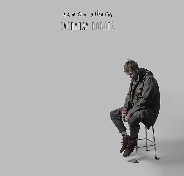 Capa de "Everyday Robots", primeiro lbum solo do vocalista do Blur, Damon Albarn, que deve ser lanado em 28 de abril