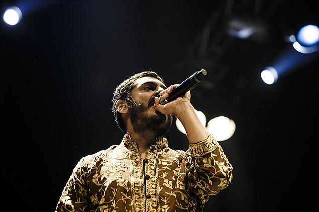 O cantor Criolo durante apresentao no Festival Circuito Banco do Brasil, em 2013