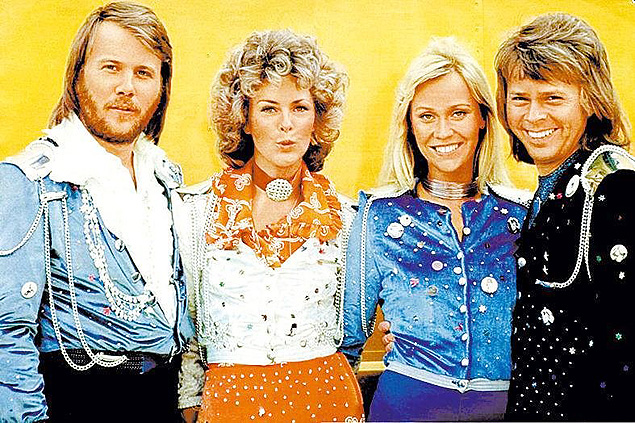 Os integrantes da banda sueca Abba, em imagem da dcada de 1970