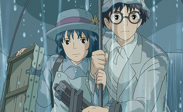 Os personagens Nahoko Satomi e Jiro Horikoshi em cena da animao 'Vidas ao Vento'