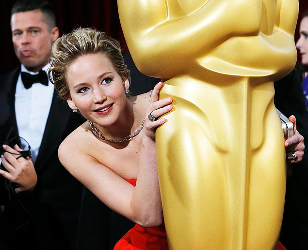 Jennifer Lawrence na 86 edio do Academy Awards em Hollywood, Califrnia