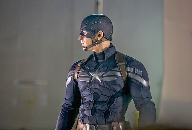 O ator Chris Evans como Capitão América no filme 'O Soldado Invernal