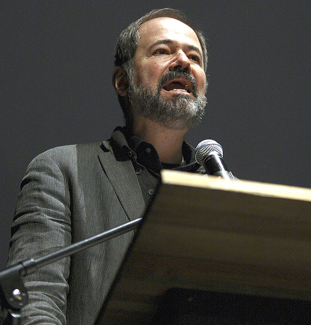 Juan Villoro em palestra ministrada na Cidade do Mxico
