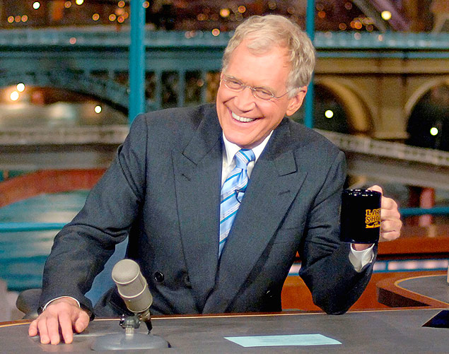 O apresentador do talk show "Late Show" David Letterman, em cena do programa
