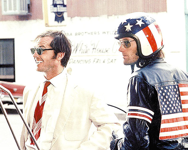 Jack Nicholson e Peter Fonda em 'Sem Destino', de 1969