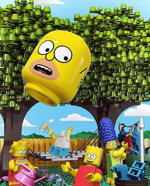Pster oficial do episdio de Lego de 'Os Simpsons'