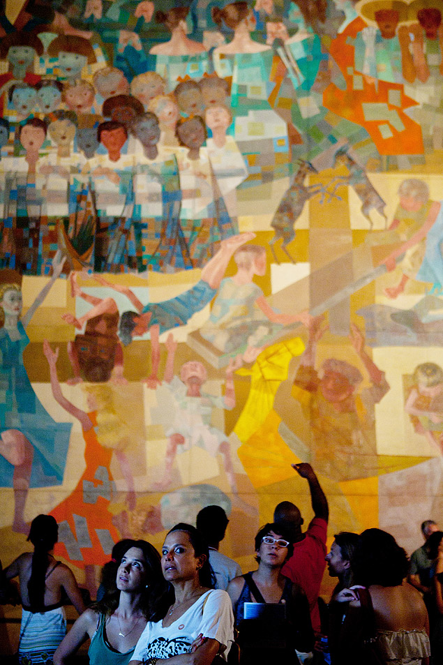 Painis de 'Guerra e Paz', de Cndido Portinari, no Memorial da Amrica Latina em SP, em 2012