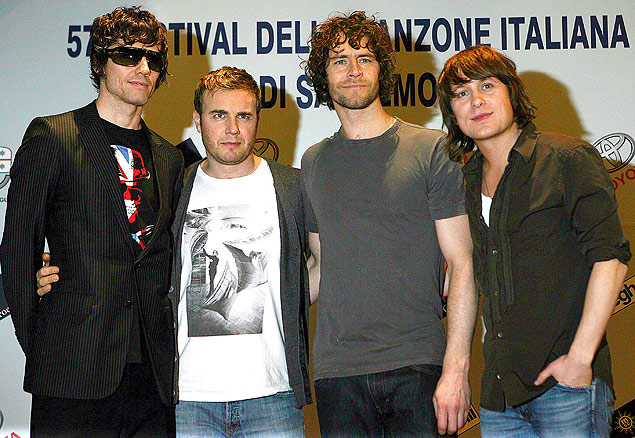 Membros do grupo britnico Take That, em imagem de 2007, feita na Itlia