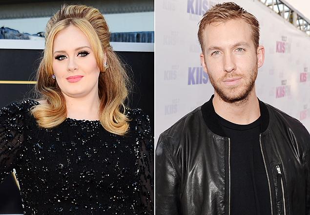 A cantora Adele e o msico Calvin Harris, os msicos jovens mais ricos do Reino Unido