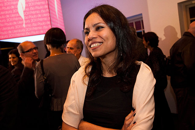 A escritora Carola Saavedra na festa do Prmio So Paulo de Literatura, em 2011