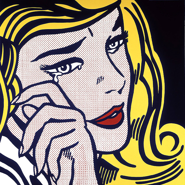 'Crying Girl', tela de Roy Lichtenstein de 1964, no Masp 