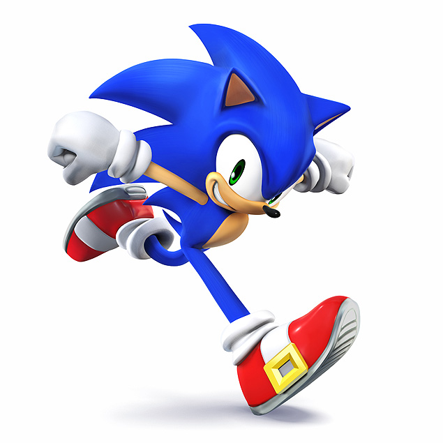 O ouriço Sonic, personagem de games da Sega