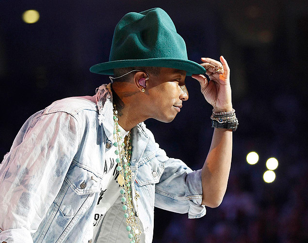 O cantor Pharrell Williams,durante festival nos EUA no ano passado