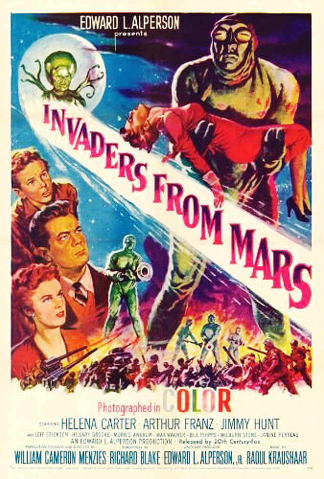 Pôster do filme 'Os Invasores de Marte', de 1953