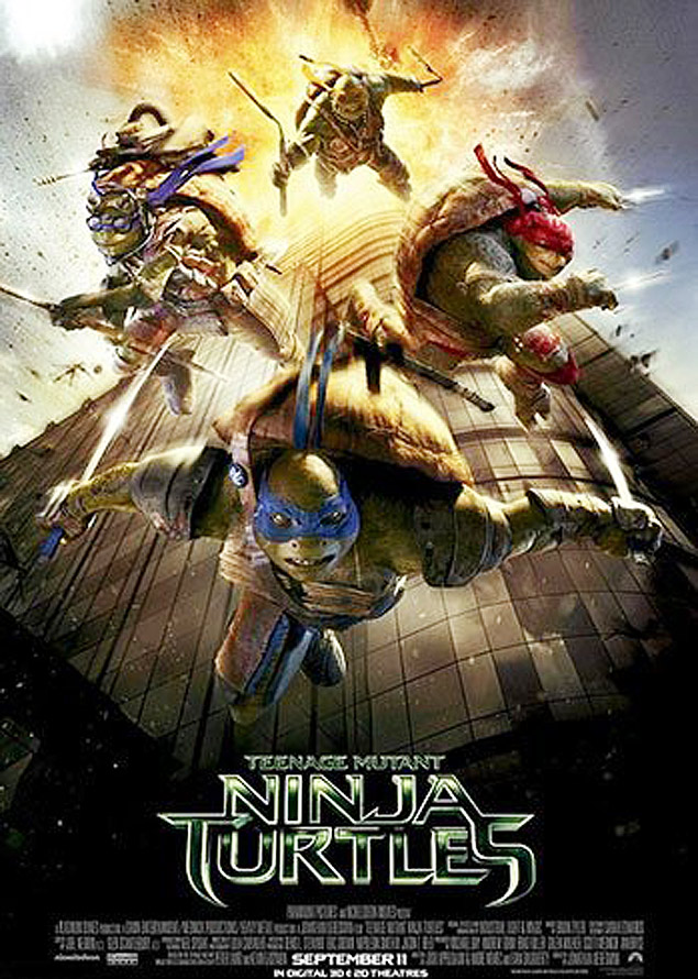 Pster do filme 'As Tartarugas Ninja', que foi removido pela Paramount aps polmica