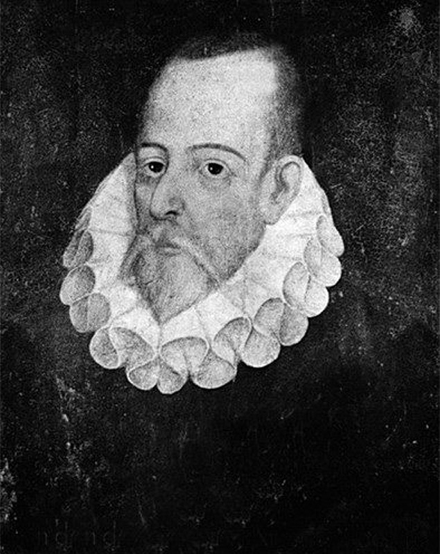 Retrato do escritor espanhol Miguel de Cervantes (1547-1616), autor de 'Dom Quixote'