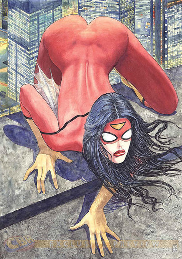 Capa polmica da revista da Mulher-Aranha, desenhada por Milo Manara