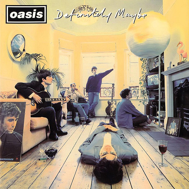 Capa do disco 'Definitely Mayb'e, do Oasis, lançado originalmente em 1994