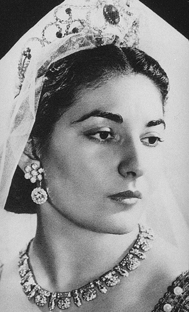 A soprano Maria Callas na pera "Il Trovatore" de Verd