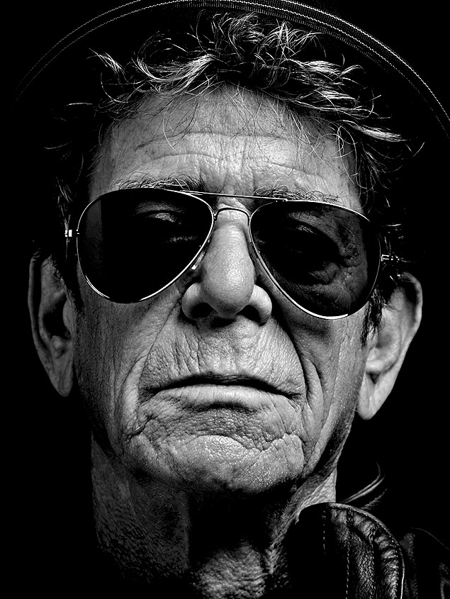 Retrato do cantor Lou Reed feito pelo fotgrafo Hedi Slimane. A imagem integrou a exposio Sonic, na Fondation Pierre Berg - Yves Saint Laurent 
